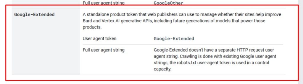 Google представляет Google-Extended, позволяющий блокировать Bard и Vertex AI через robots.txt